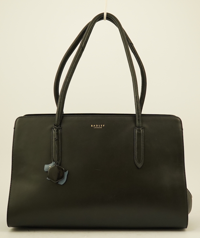 A Radley black leather shoulder bag